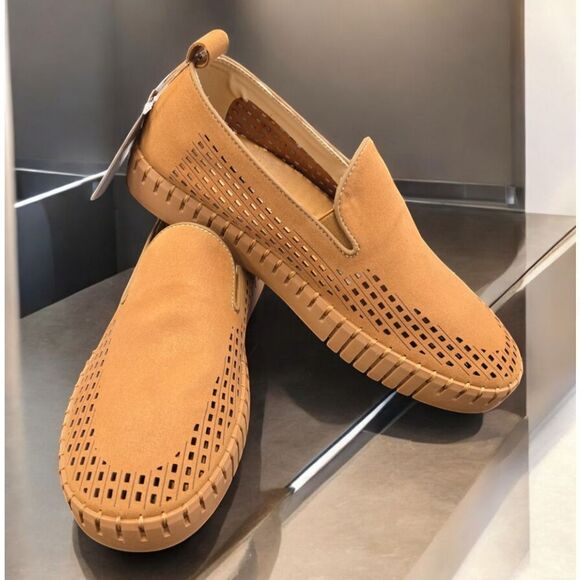 BROOKLYN  MEN'S  FASHION  MESH  PLAIN  TOE  CASUAL  SHOE  BY GLOBE FOOTWEAR #732 - Picture 1 of 10